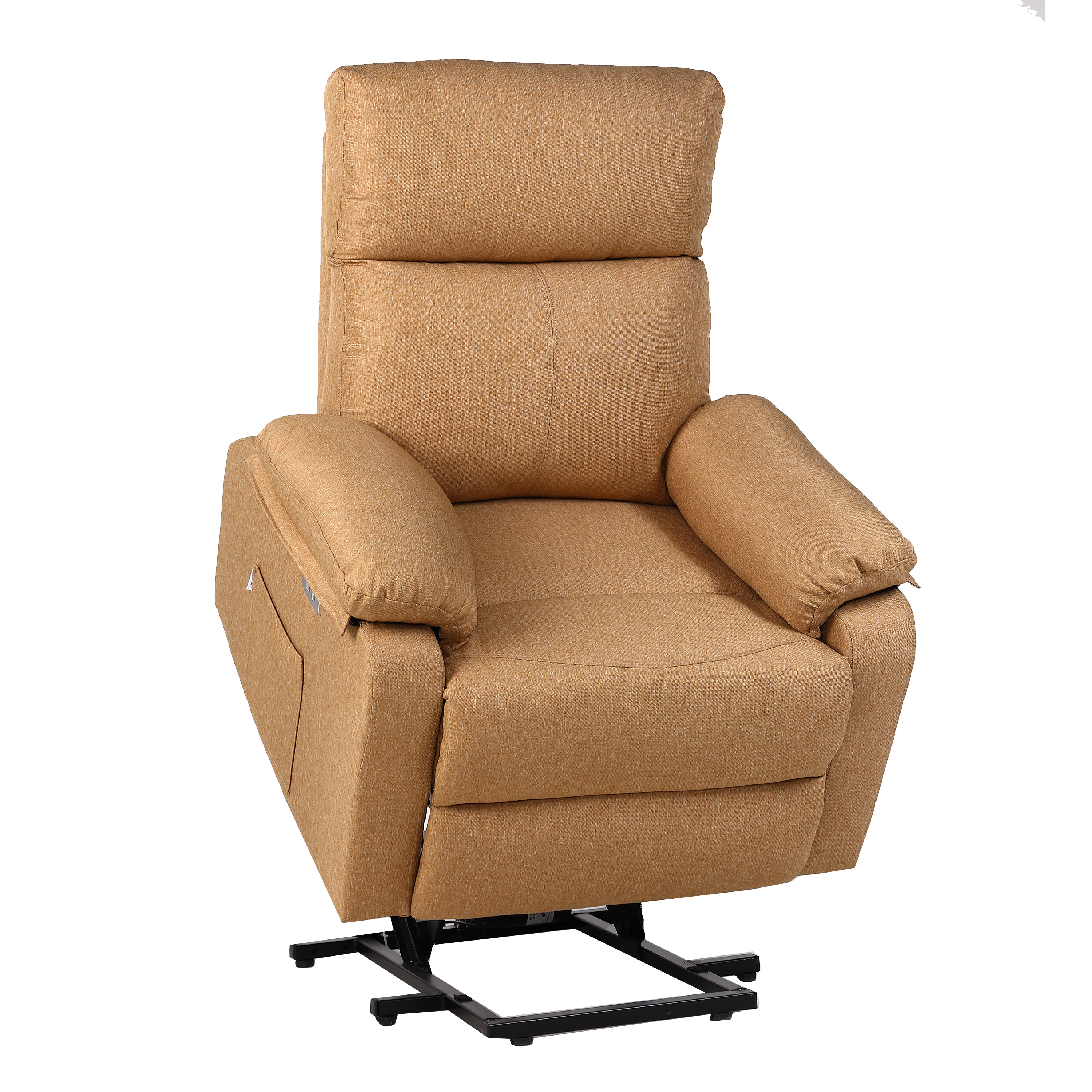 ECODE® Sillón Reclinable Eléctrico Elevador de Tela con Reposabrazos Lavables, Sistema Pared Cero, Calor y USB de Carga – Comodidad para Personas Mayores en Salones o Espacios Reducidos