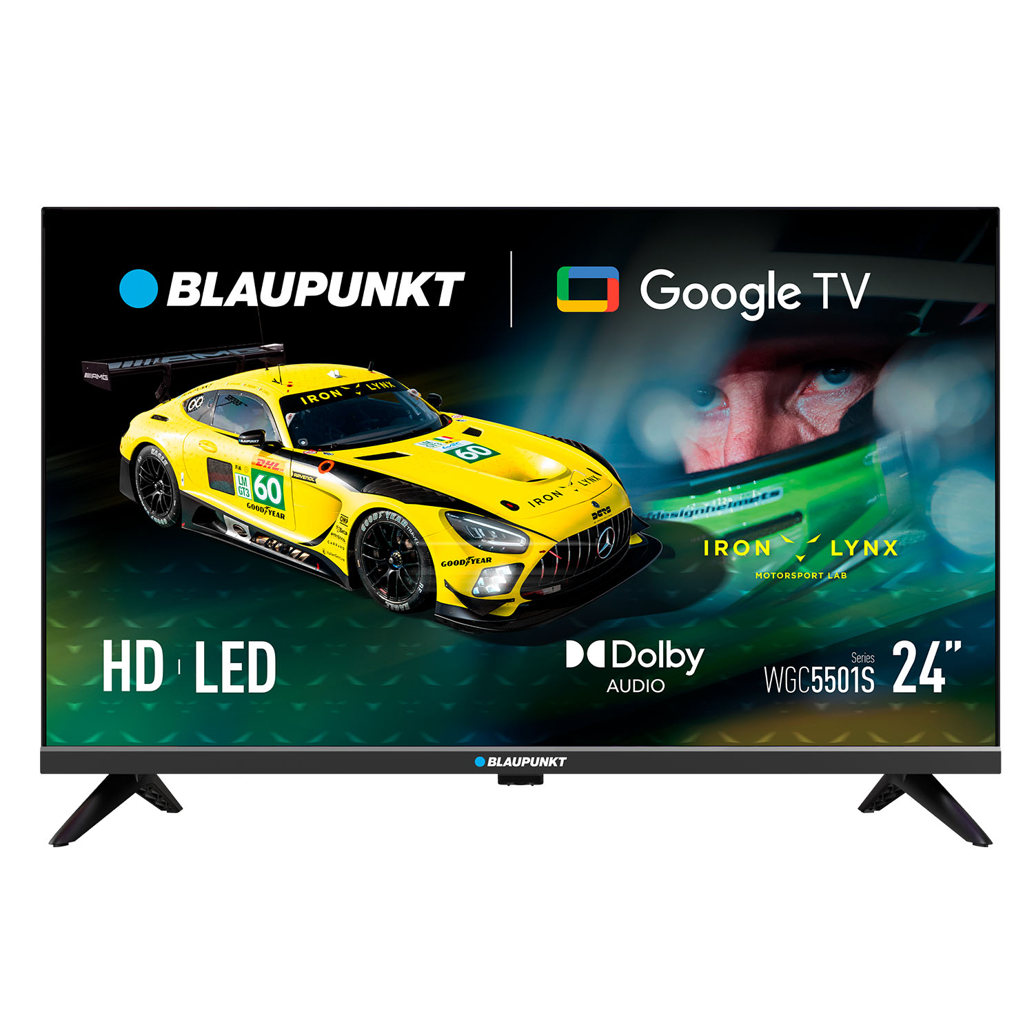 Blaupunkt - Televisor Smart 24" HD Ready con Google TV 5.0 y Chromecast integrado, pantalla LED LCD 1366×768, Dolby Audio 8 W, VESA 200×100 mm