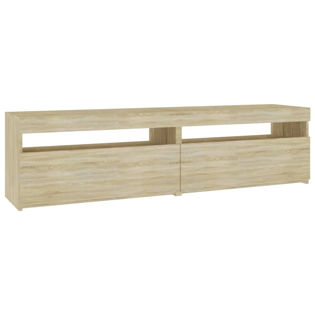 vidaXL Mueble de TV con luces LED 2 uds 75x35x40 cm, Mueble de Salon, Mueble TV, Mueble TV salon, Mesa de TV, Mueble tele