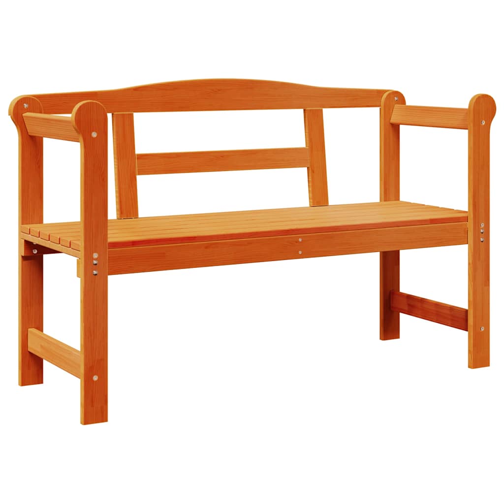 vidaXL Banco de exterior Marrón 119 x 44 x 76 cm Madera de pino macizo