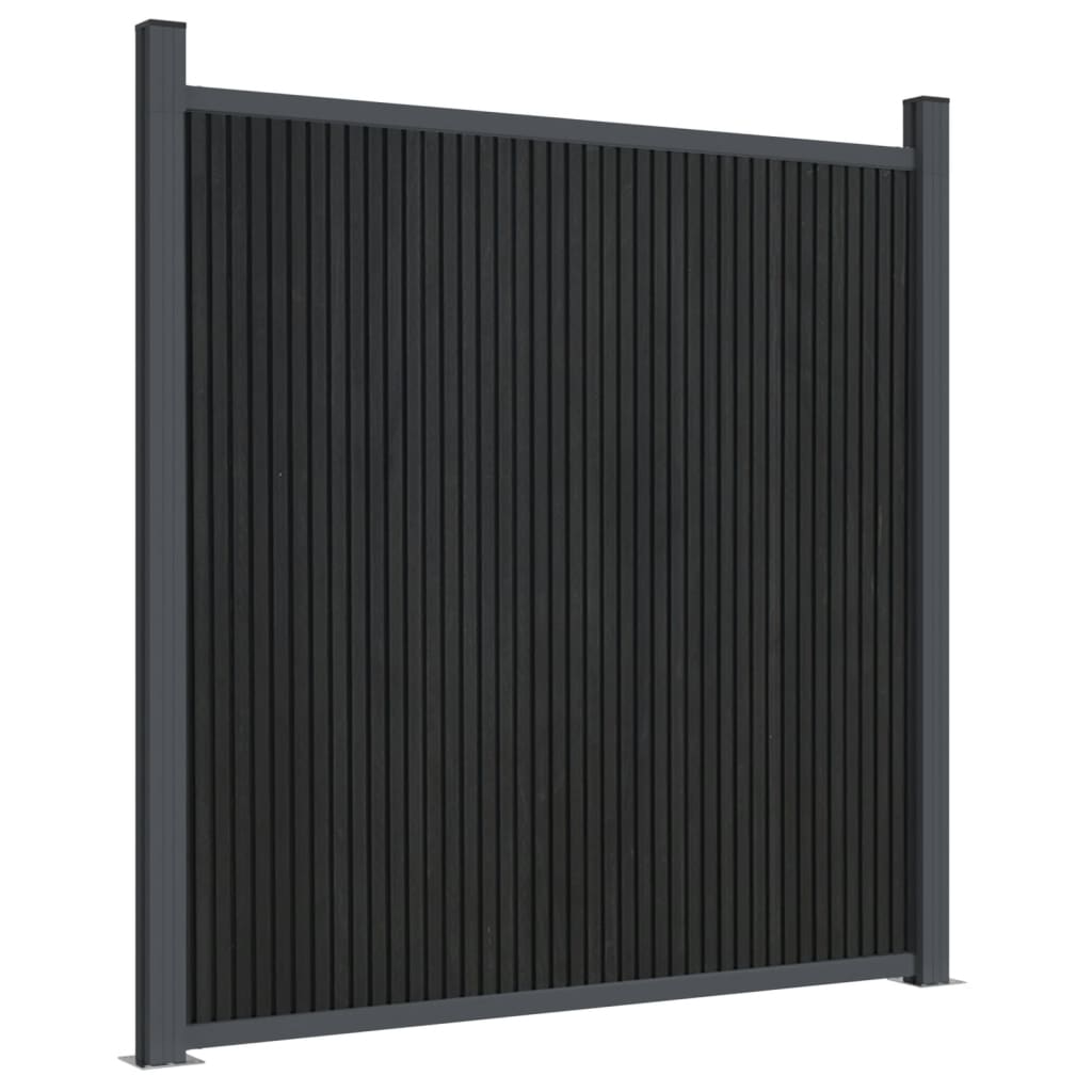 Vidaxl Panel de Valla WPC 173x186 Cm Color Gris para Plantas y Animales