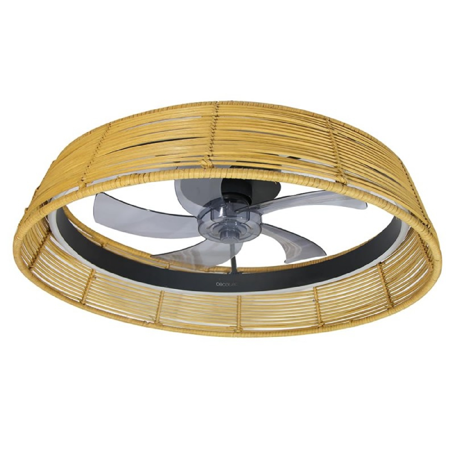 Cecotec Ventilador de Techo con Luz con Mando EnergySilence LampAero 600 Natural Design. Motor DC, 20W, LED de 45W