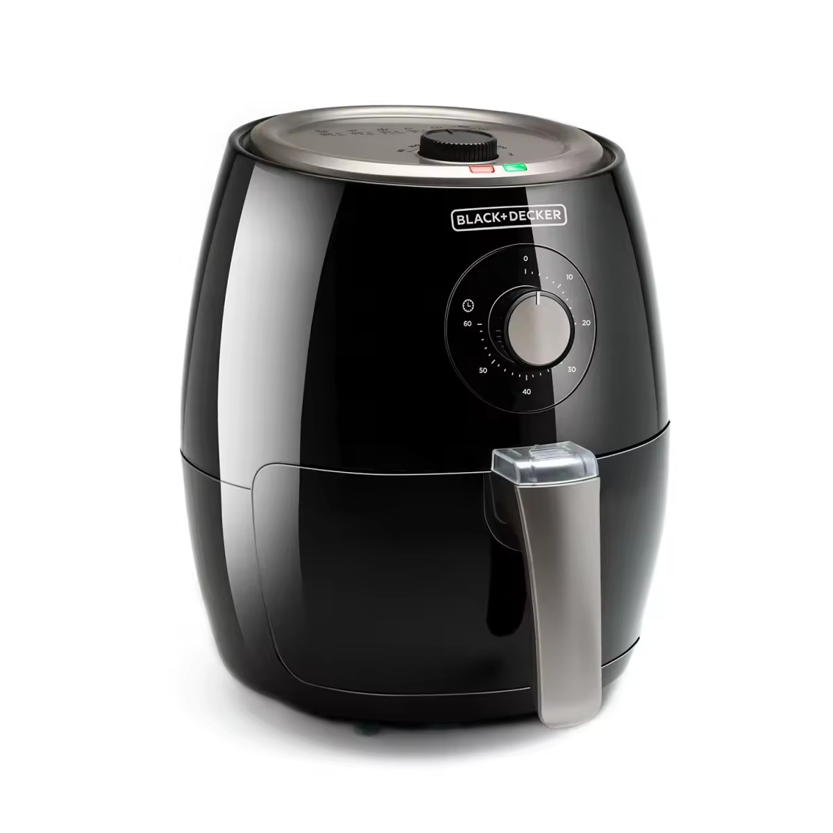 Black & Decker Freidora de aire BXAF2500E, eléctrica y sin aceite, Cocina saludable profesional, Capacidad para asar, freír, calentar y hornear, Accesorios para cocina, Pequeños electrodomésticos