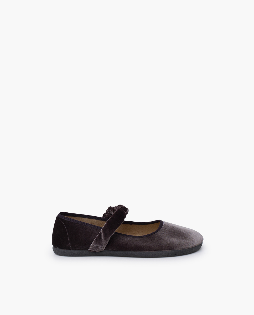 Pisamonas Merceditas barefoot terciopelo tira fruncida
