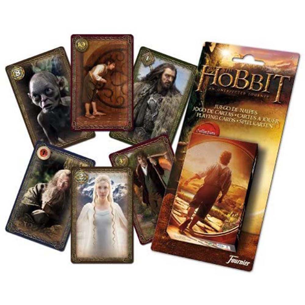 Fournier Baraja infantil de 40 cartas El Hobbit Un viaje inesperado Edición coleccionista Reglas de juego en español, italiano, francés, inglés y alemán De 2 a 6 jugadores A partir de 7 años Fotogramas película Cine En blister
