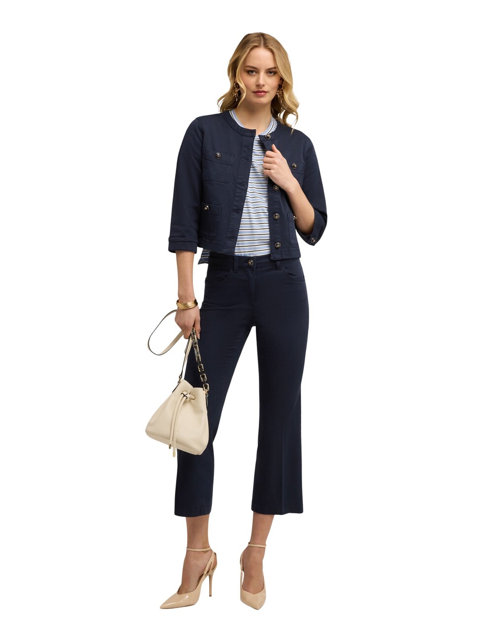 Motivi - Pantalones kick flare en drill
