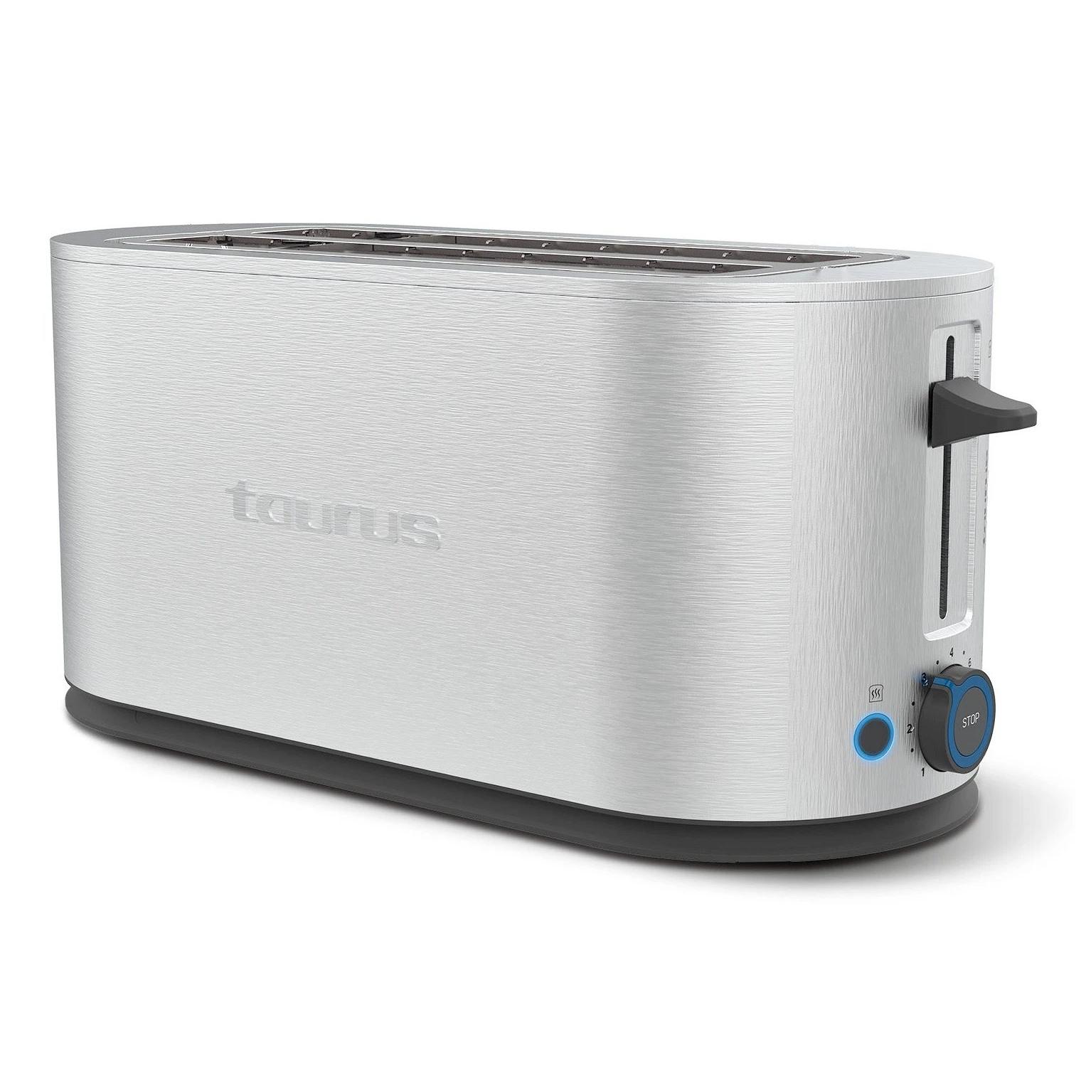 Taurus - Tostadora Mytoast Duplo Legend con 2 ranuras, acero inoxidable y 5 niveles de tostado para desayunos perfectos