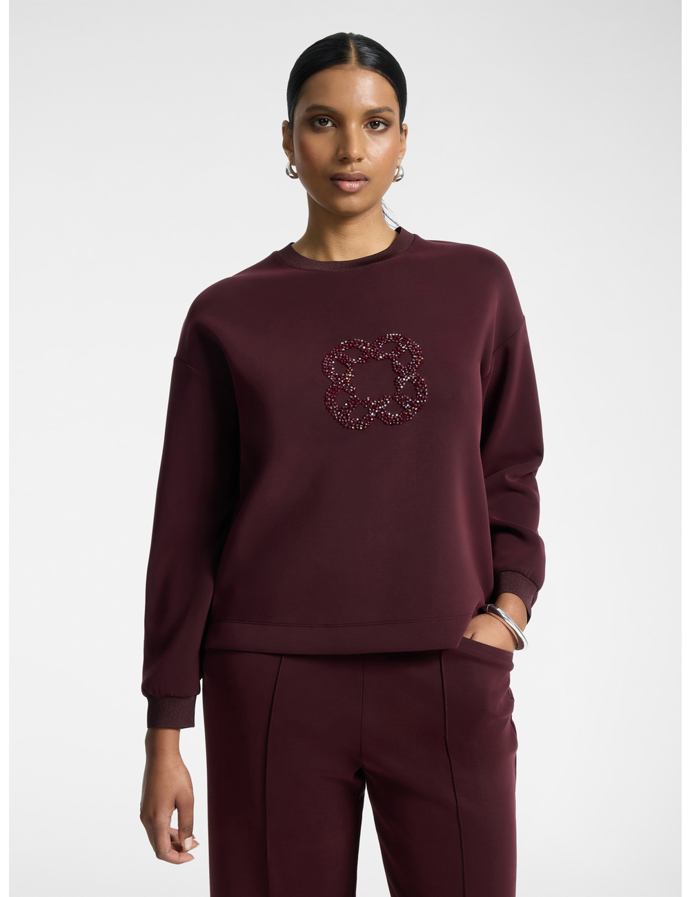 Elena Mirò - Sudadera con bordado Monogram