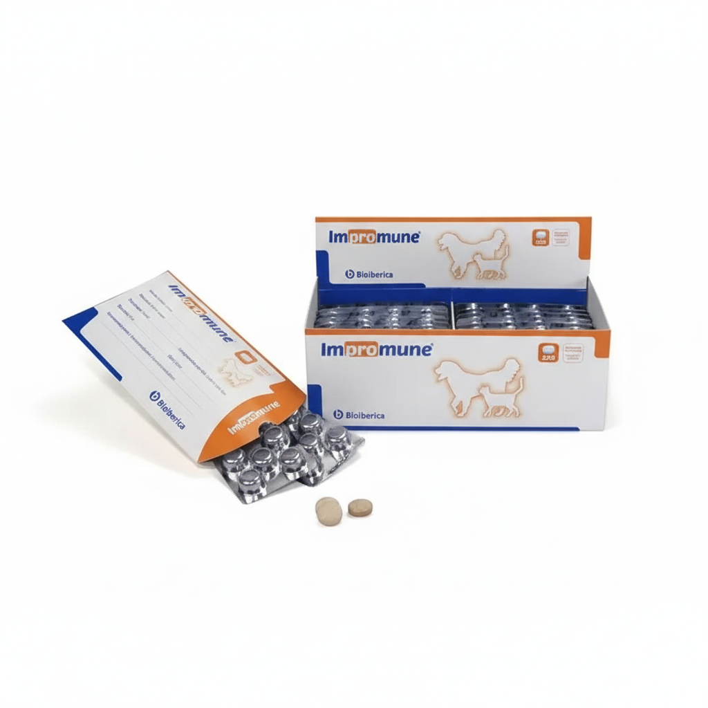Bioiberica - Impromune 200 Comprimidos Perros y Gatos | Envase Clínico | Refuerzo Sistema Inmune Veterinario"
