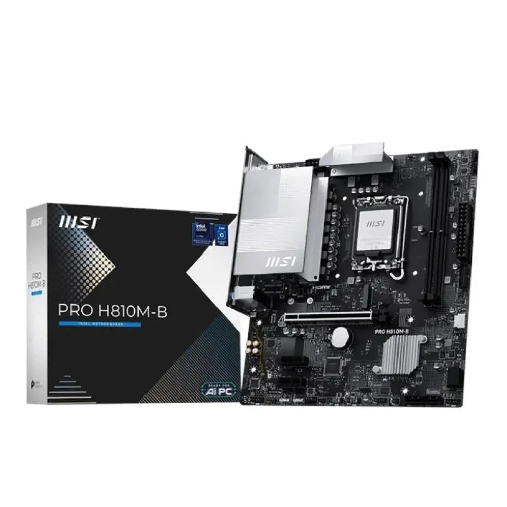 Placa Base MSI PRO H810M-B Intel H810 LGA1851 DDR5 micro ATX 2.5GbE M.2 SATA III