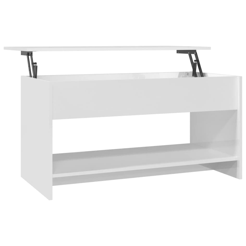 Vidaxl Mesa de Centro de Madera de Ingeniería 102x50x52,5 Cm Blanco