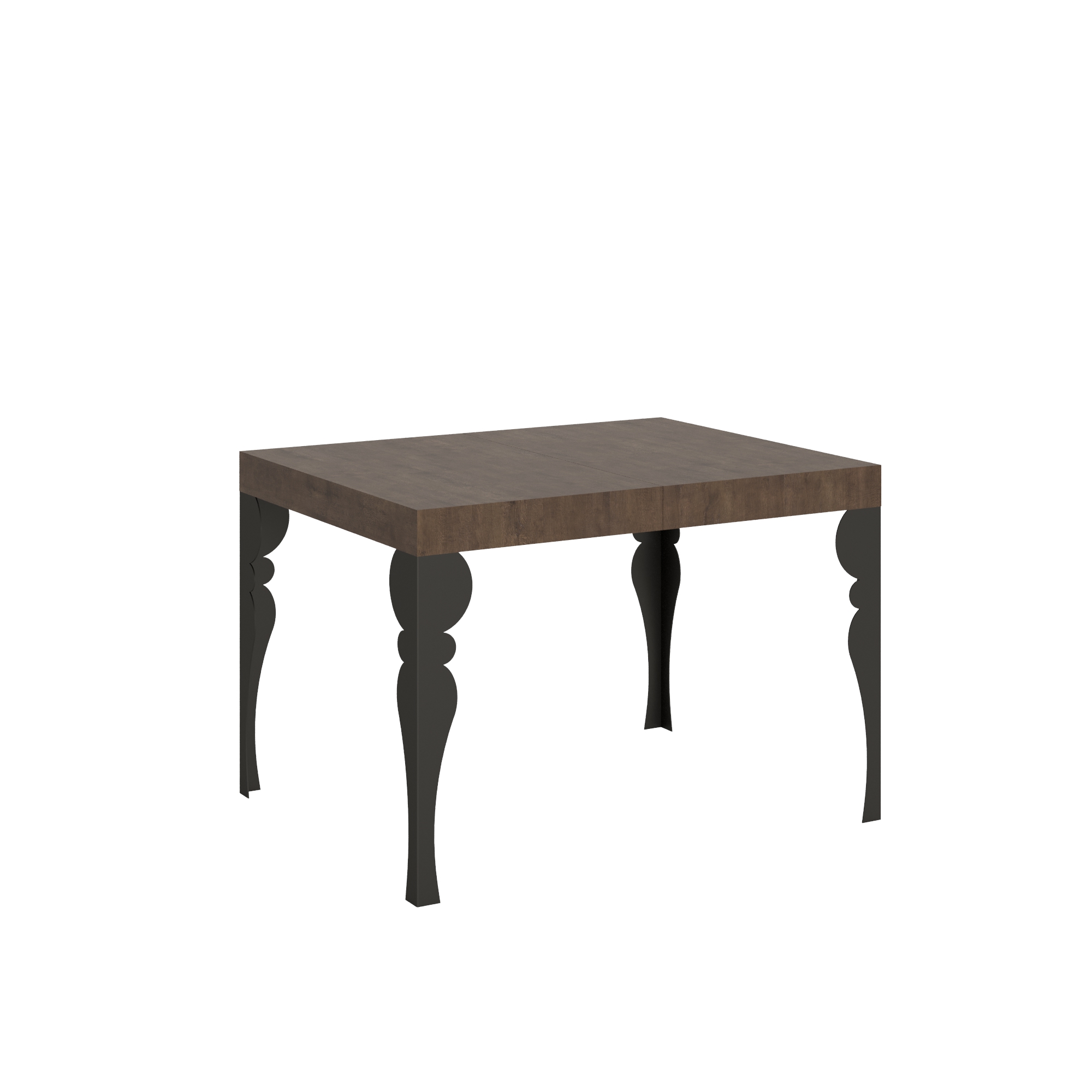 Mesa extensible 80x120/204 cm Paxon Estructura Nogal Antracita - Itamoby