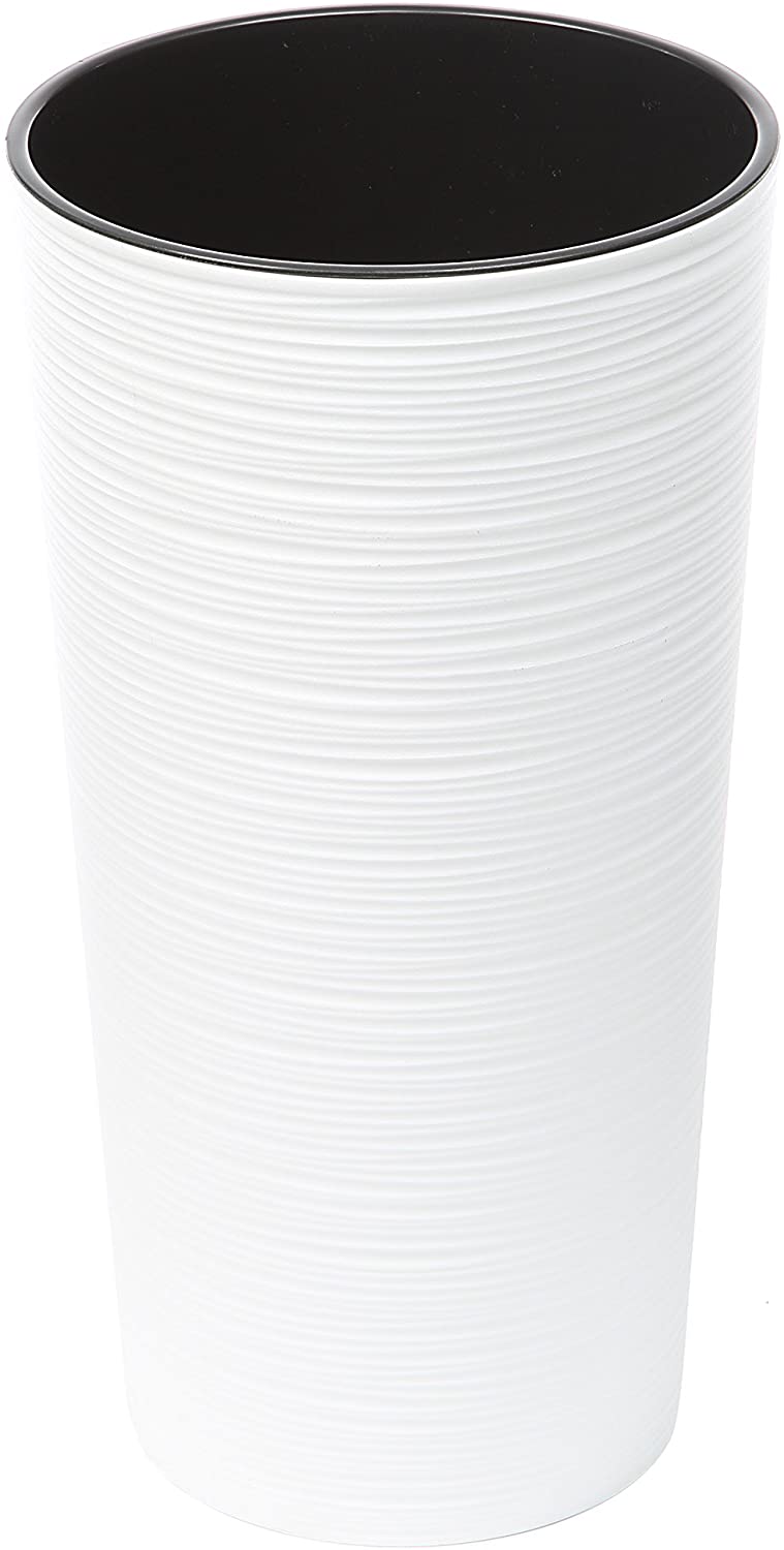 Lamela - Maceta de Plástico Lamela LILIA 300 Mm Blanca Decorativa para Hogar y Jardín