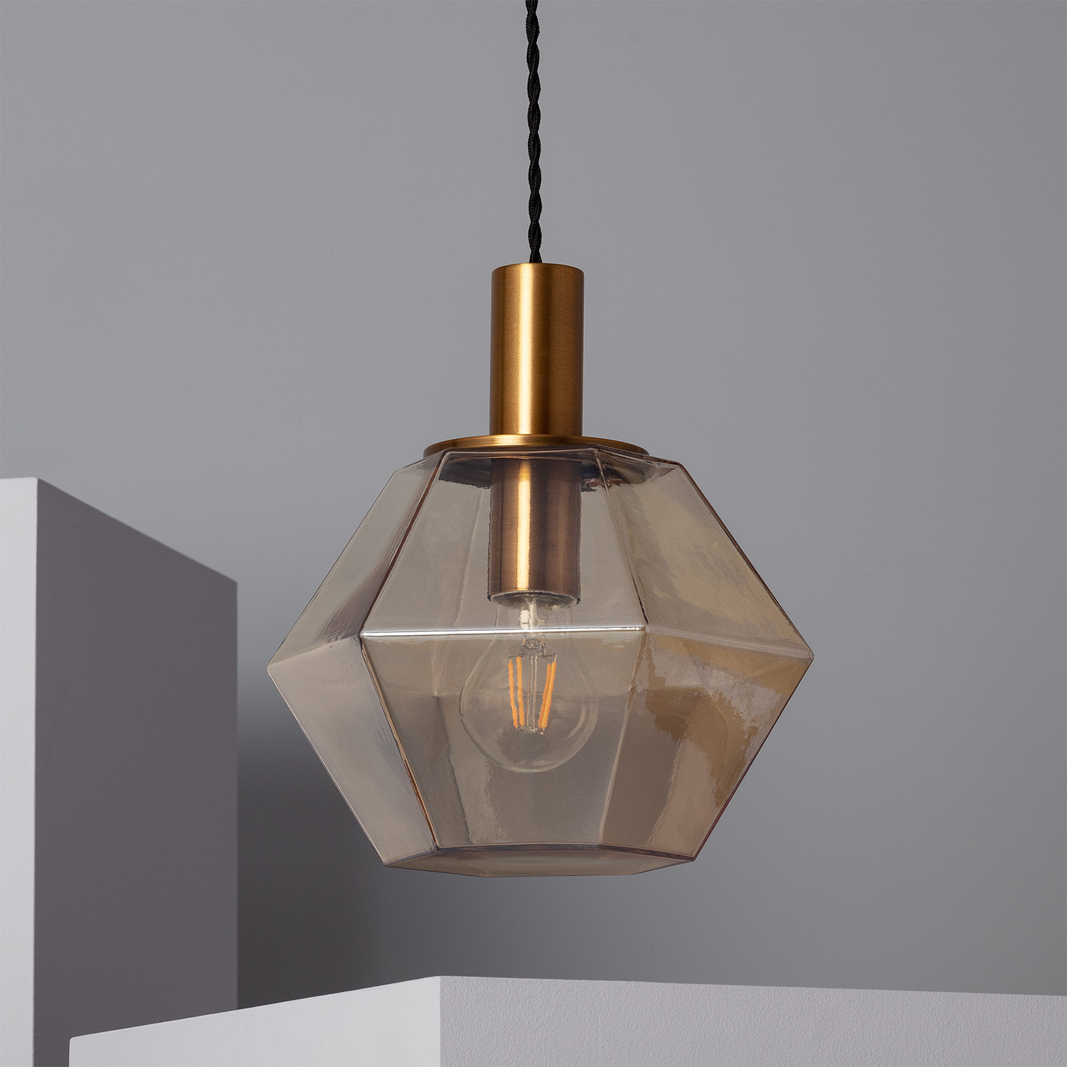 Ledkia Lámpara Colgante Cristal Diamound Diseño Elegante