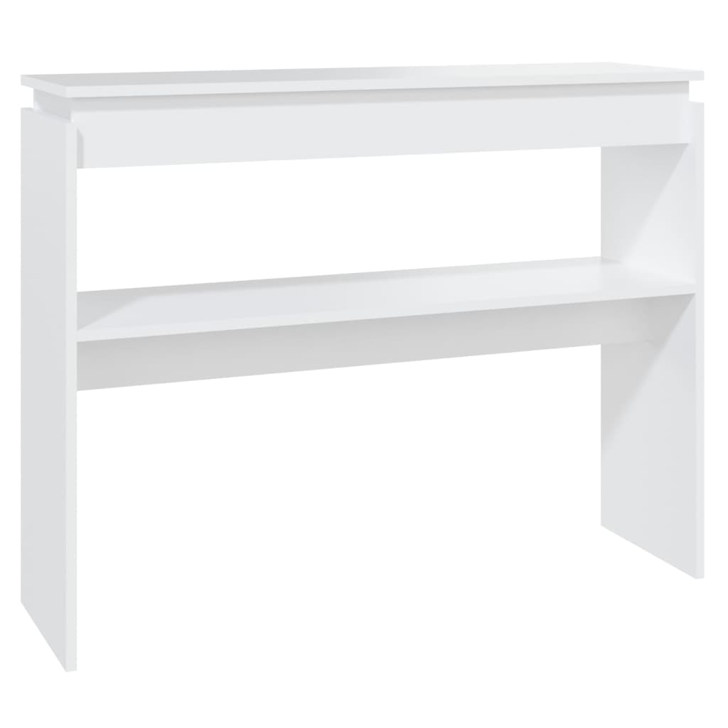 vidaXL Mesa consola madera de ingeniería blanca 102x30x80 cm