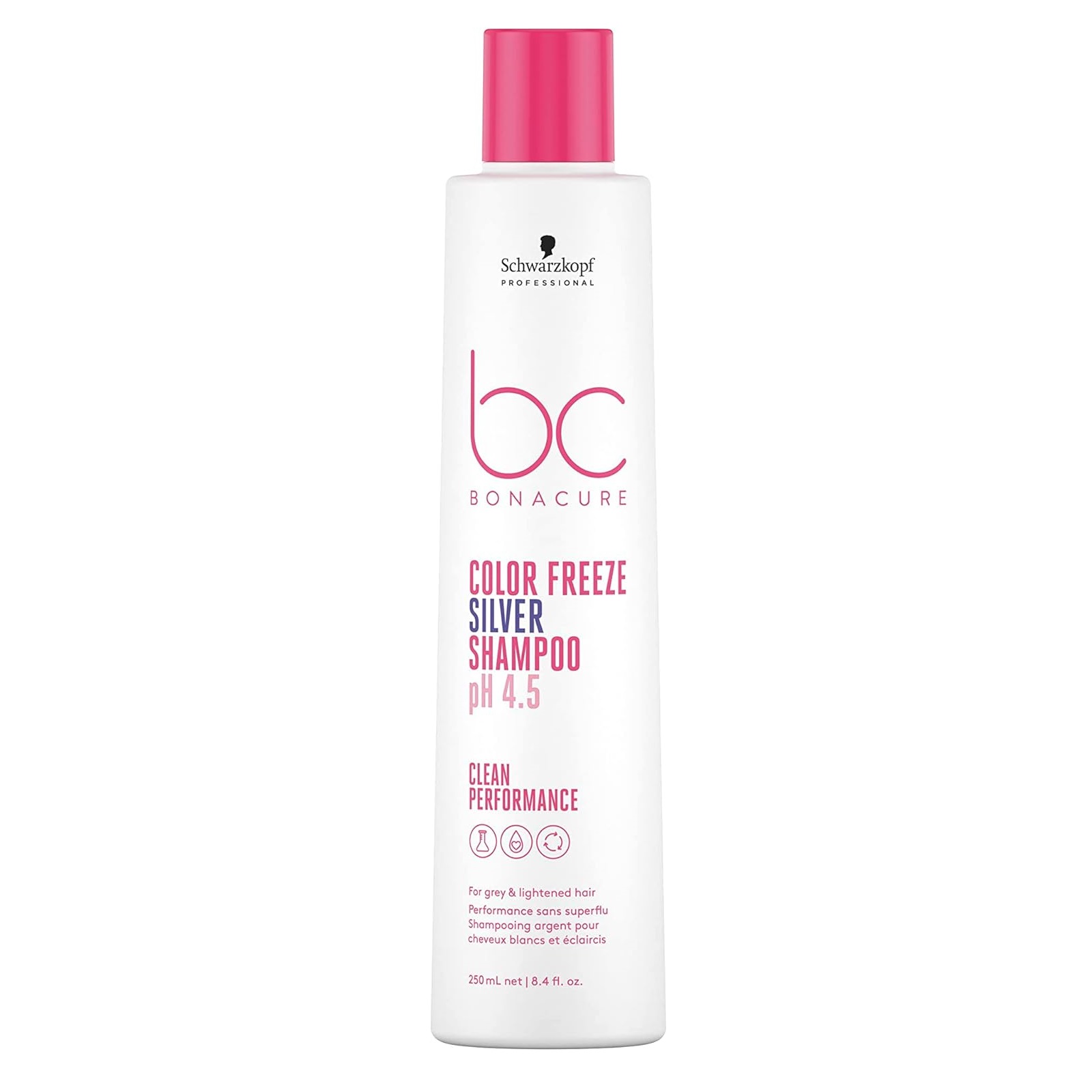 Schwarzkopf Professional Professional Bonacure Color Freeze Silver Shampoo 250 Ml. / Champú matizador para cabello coloreado en tonos fríos, rubio o gris.