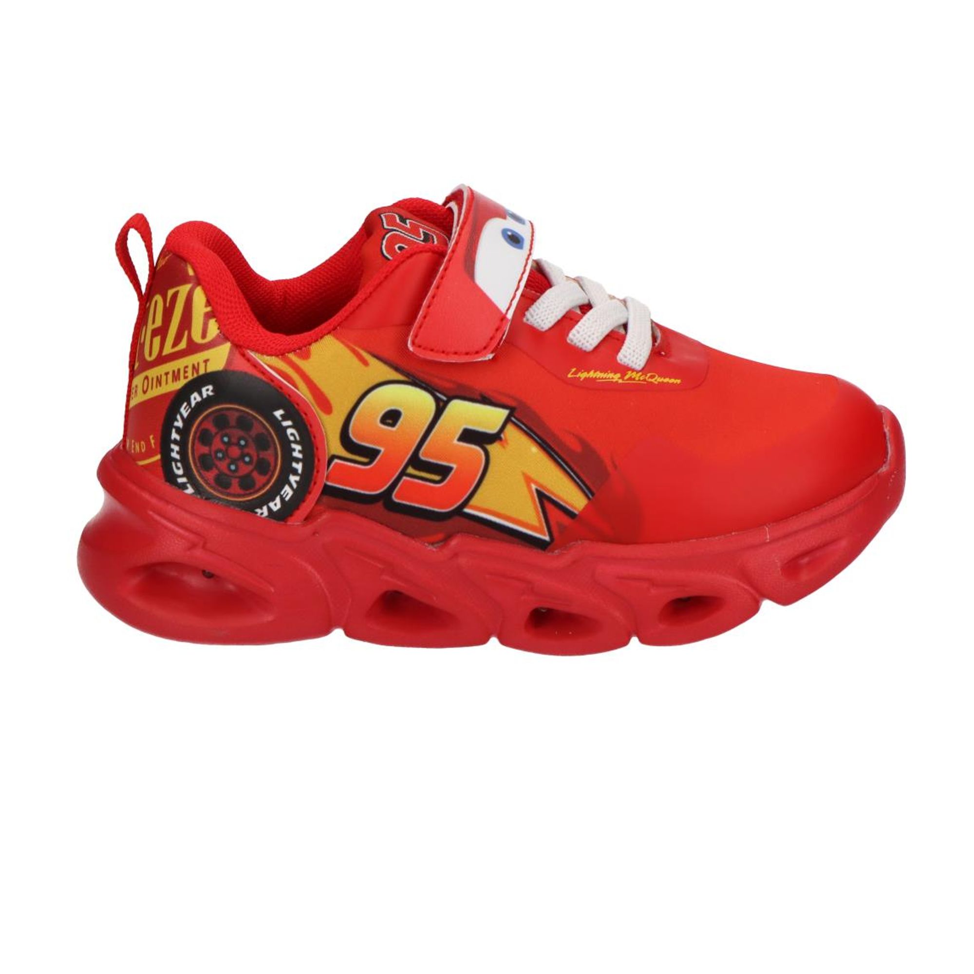 Deportivas Cars para Niños y Niñas - Zapatillas Rayo McQueen Suela Ligera EVA, Cómodas, Resistentes y Ajustables con Velcro, Ideales para Colegio, Parque y Uso Diario