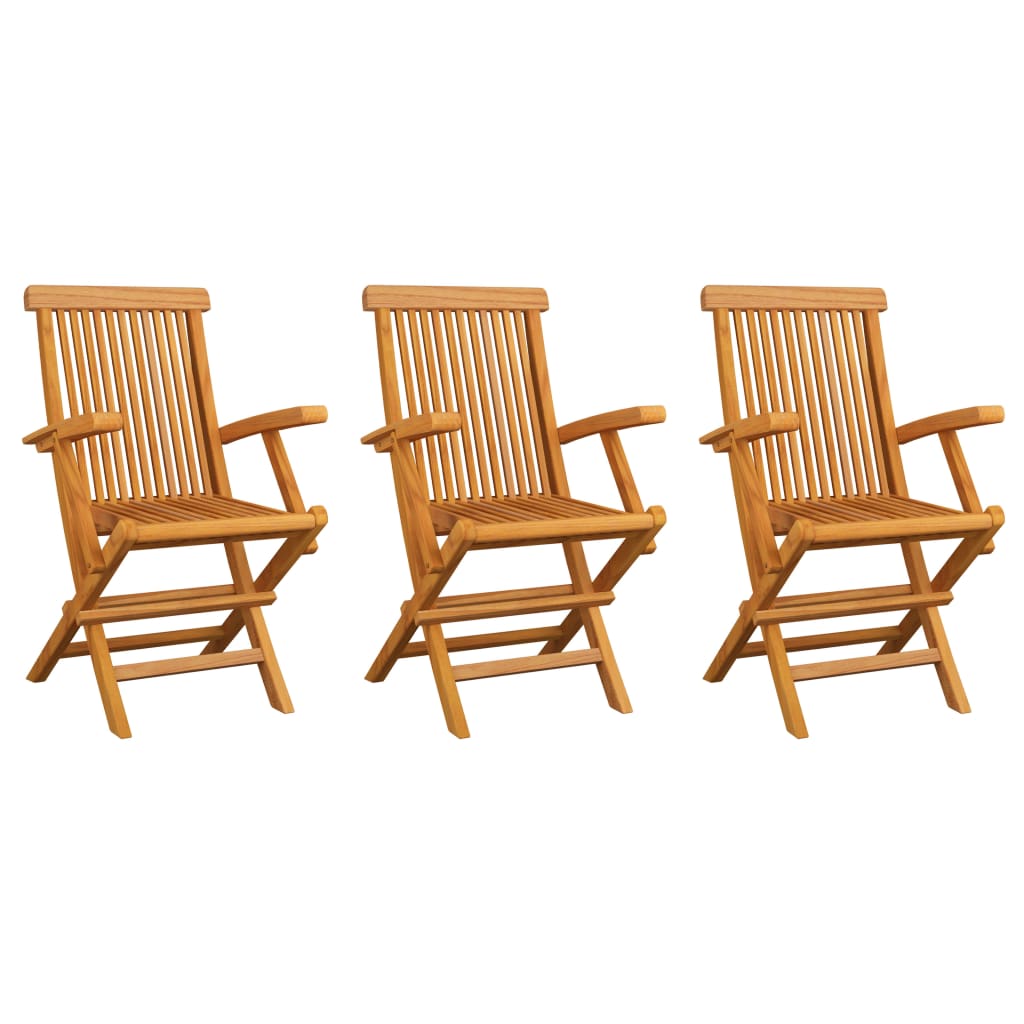 vidaXL Sillas de jardín madera maciza de teca Set de 2/3/4/6/8