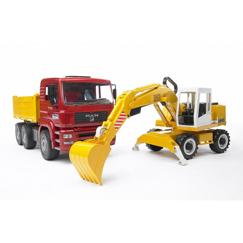 Bruder Excavadora Liebherr MAN TGA - Juguete de Construcción para Niños