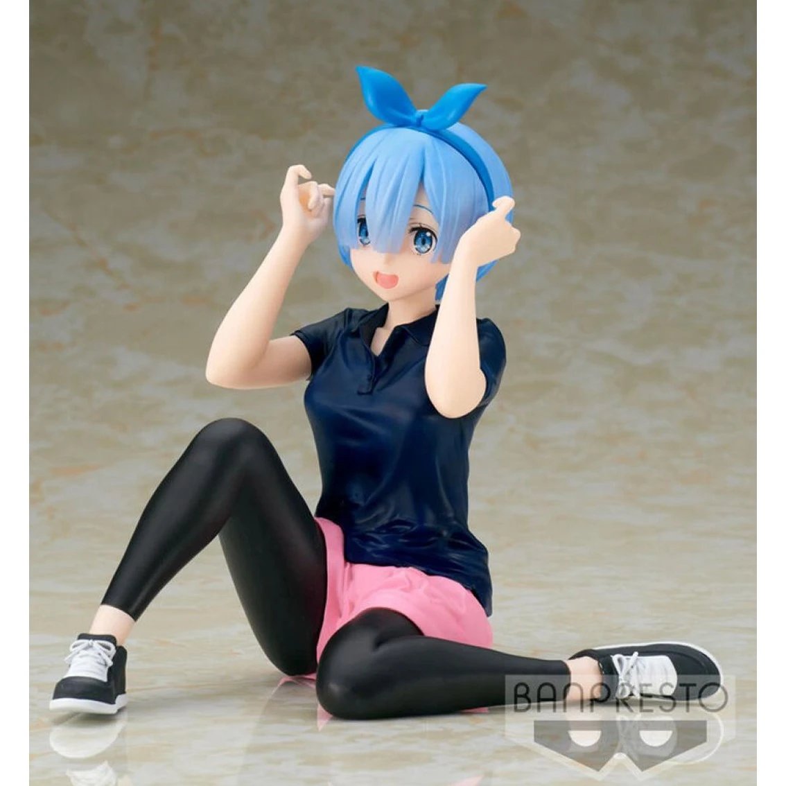 Banpresto - Figura coleccionable Re:Zero Starting Life In Another World BP18513 para fans de anime, diseño detallado y pose relajante, ideal para estanterías y regalos