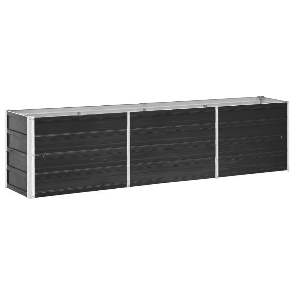 Vidaxl Jardinera Elevada Acero Galvanizado Gris Antracita 160x80x77 Cm