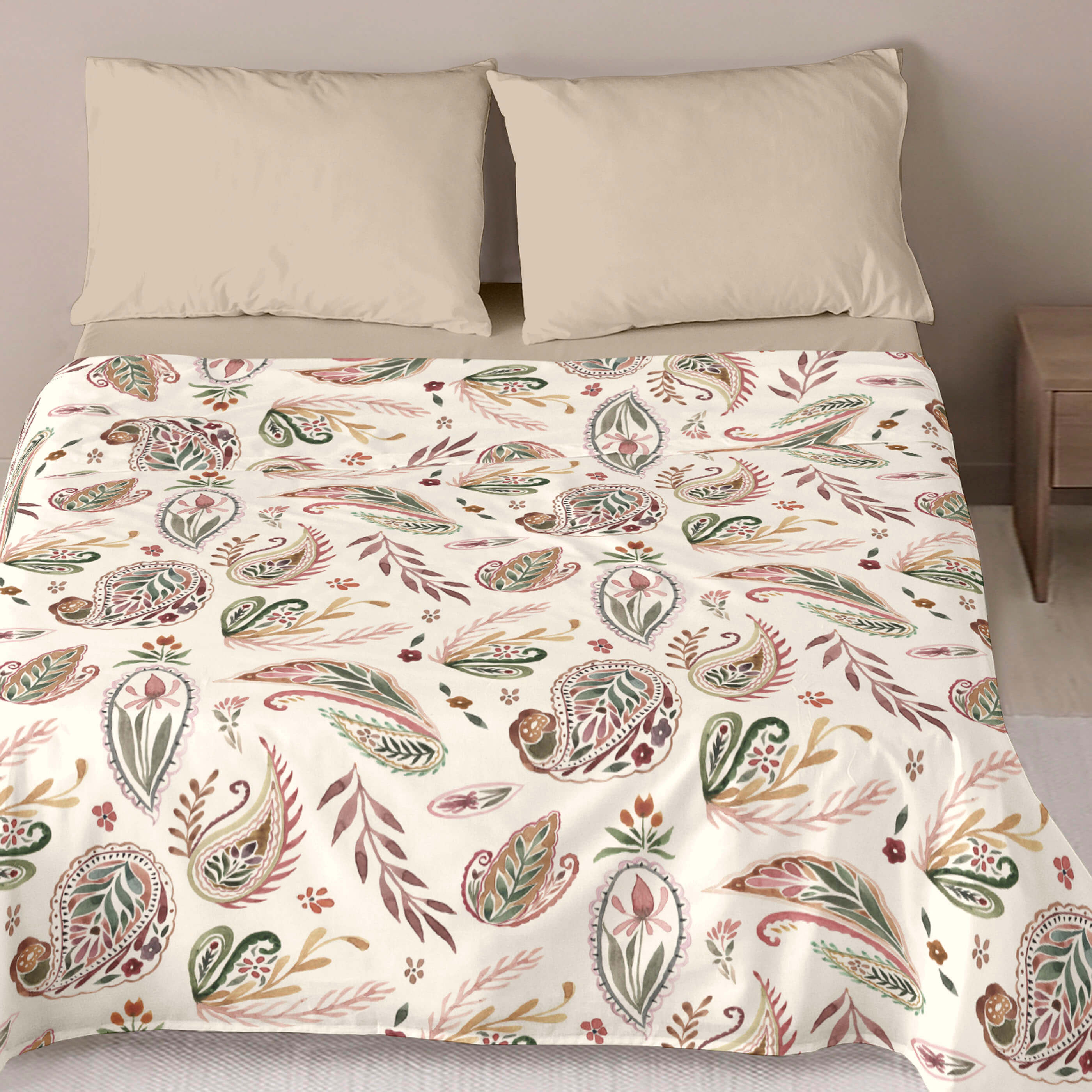NATURALS - Juego de Sábanas Estampado 3/4 Piezas 100% Algodón Extrasuave - Incluye Sábana Encimera + 1 o 2 Fundas de Almohada + Sábana Bajera - Cama 90/135/150/180 - Fabricado en España