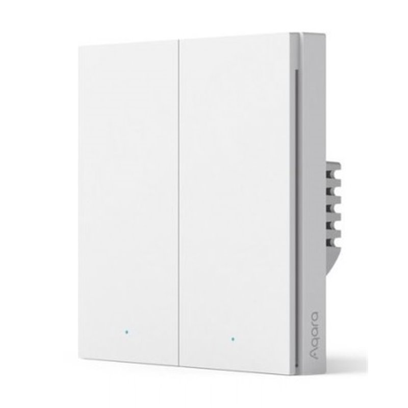 Zigbee Wallswitch With Double Relay - Aqara Smart Wall Switch H1 Eu (No Neutral, Double Rocker) (Ws-Euk02)