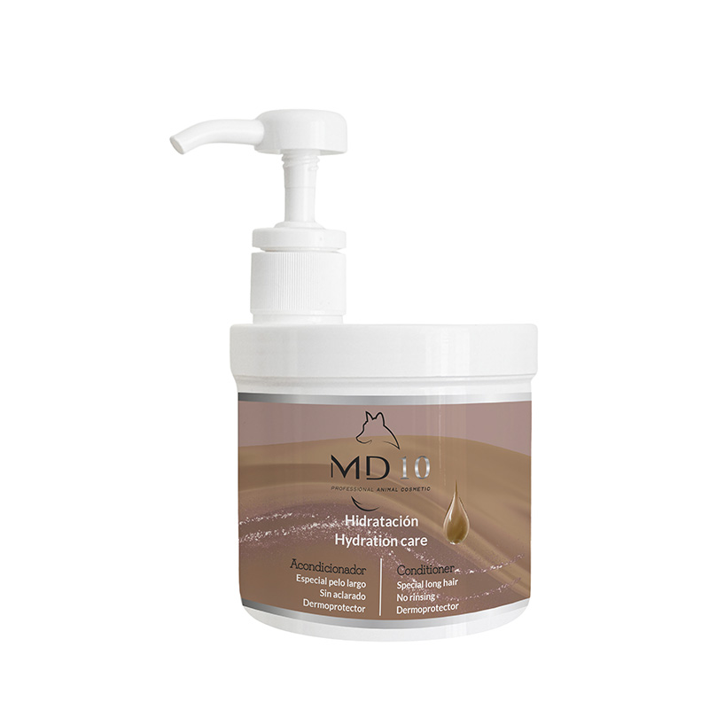 Acondicionador para Perros Hidratante - Efecto Caída para Pelo Largo - Desenredante de Pelo para Perros con Glicerina Natural y Vitamina B7 - Elimina Nudos - Sin Aclarado - MD10 COLLECTION