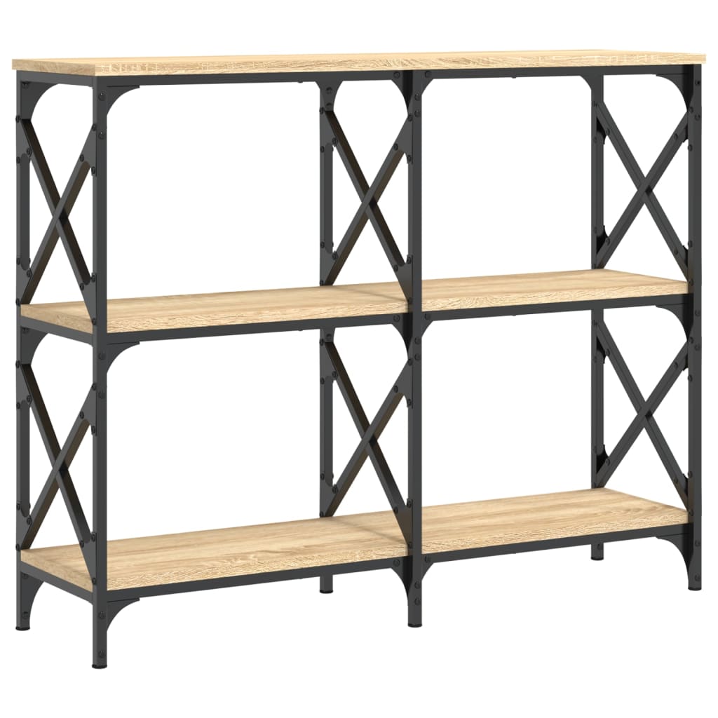 Vidaxl Mesa Consola Madera de Ingeniería 100x28x80,5 Cm Negro