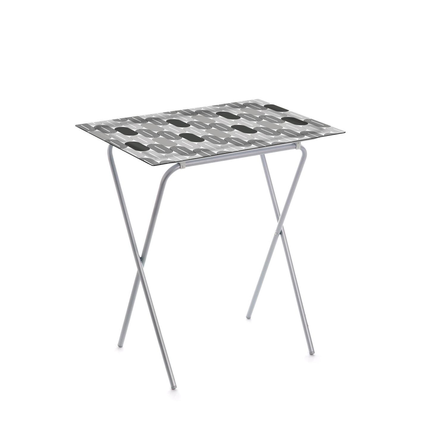 DON HIERRO - Mesa plegable auxiliar ADA con bandeja extraíble para interior y exterior-