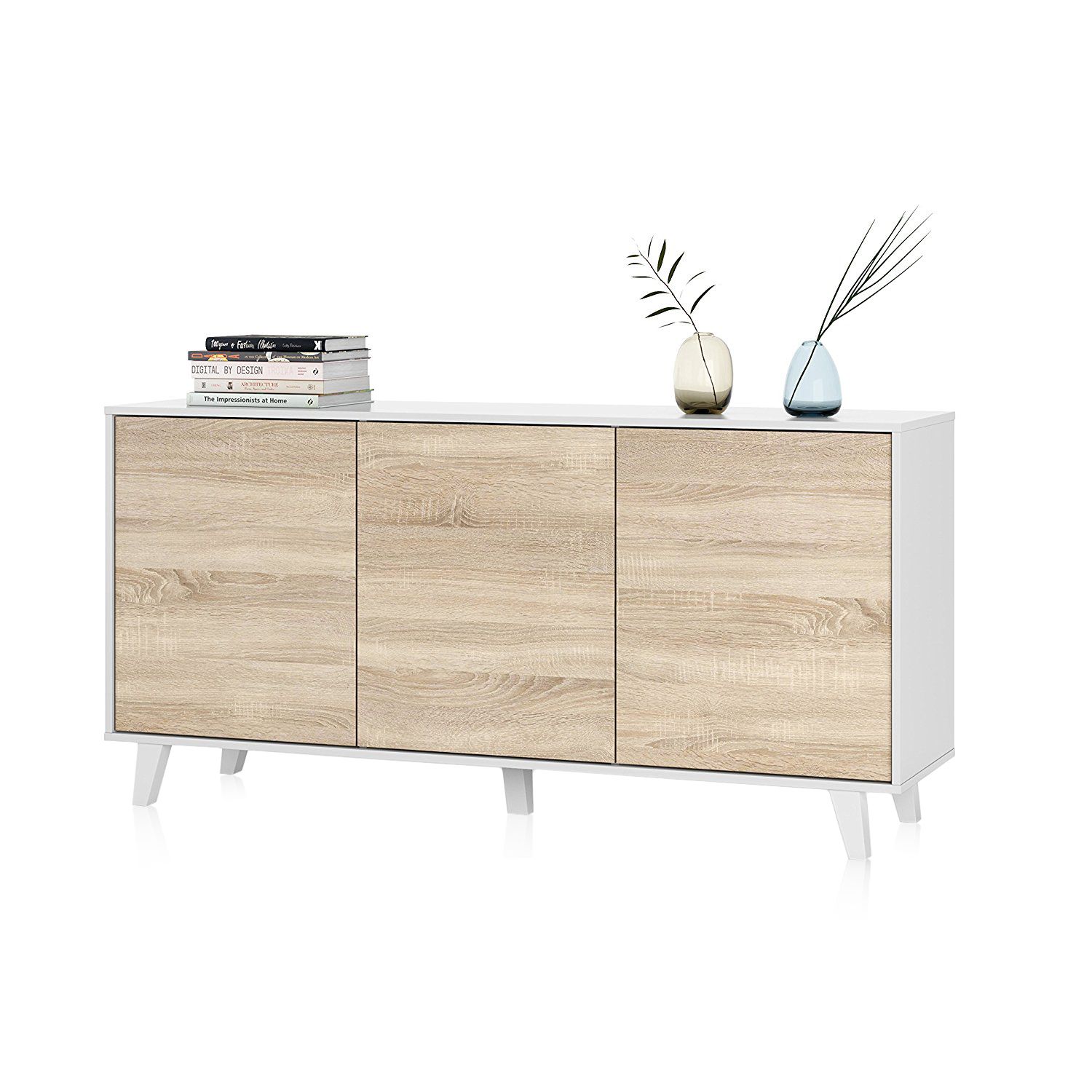 duehome - Aparador con gran espacio de almacenamiento 154 cm Niva