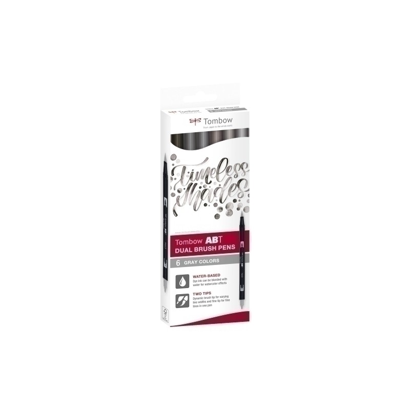 Tombow - ROTULADOR TOMBOW DOBLE PUNTA PINC. EST 6 - ABT-6C-6 ABT-6C-6