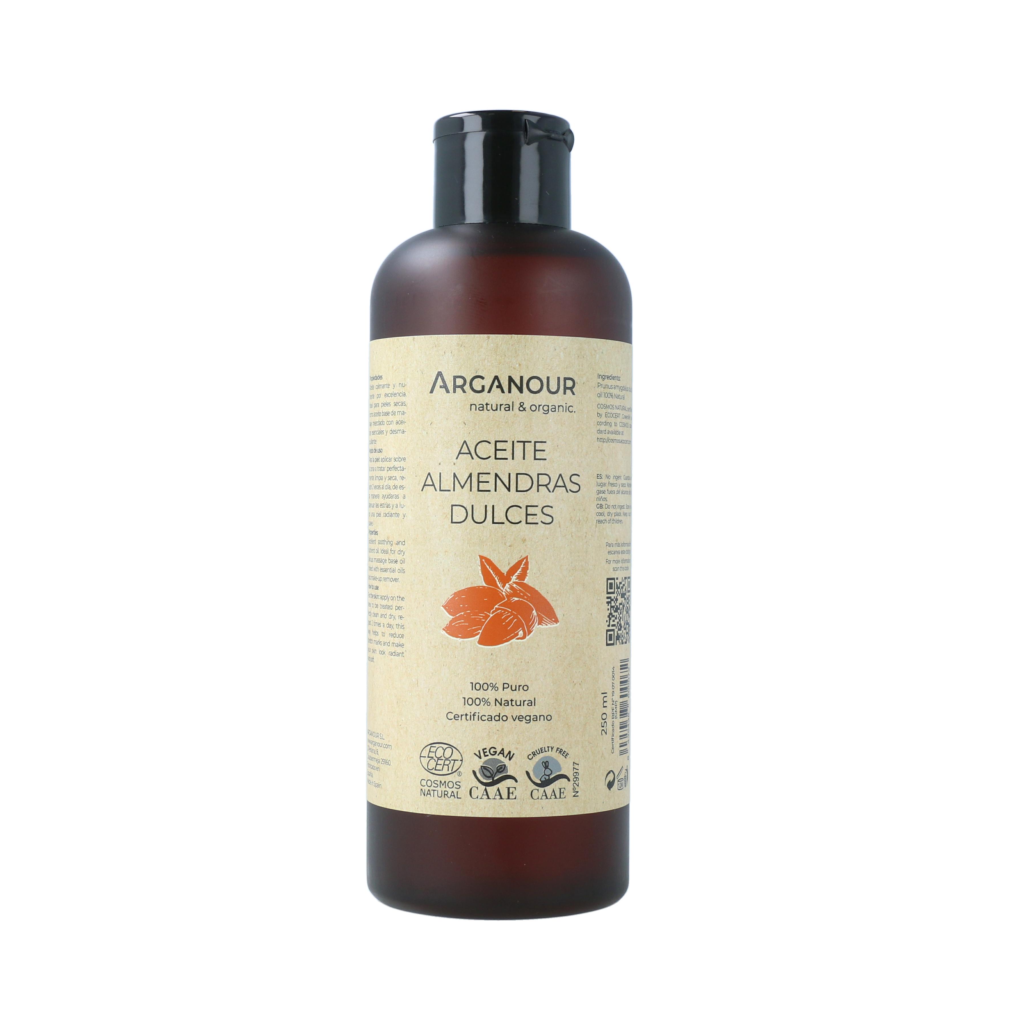 Aceite de Almendras Dulces 250 ml de aceite esencial Arganour