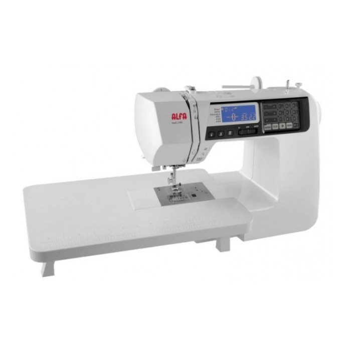 Máquina de Coser Alfa 2190 Profesional con 190 Puntadas, 2 Alfabetos y Pantalla LCD - Con Cortahílos Automático