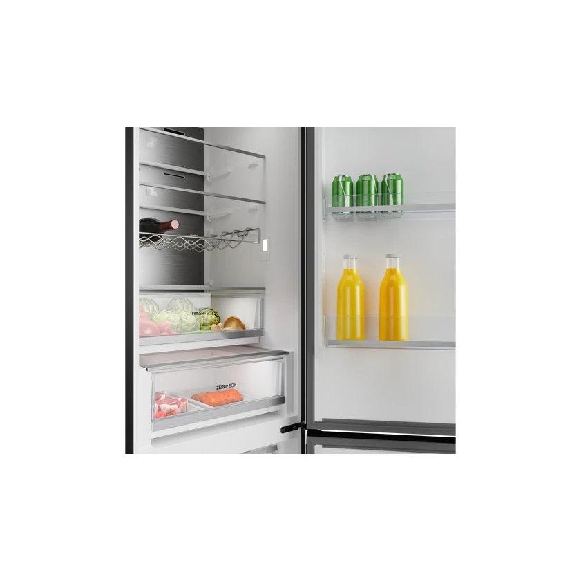 Teka - Frigorífico Combi No Frost RBF 88670 de 201 cm alto, 311 L (227+84), cristal negro, clase energética C, silencioso 38 dB, para cocina moderna
