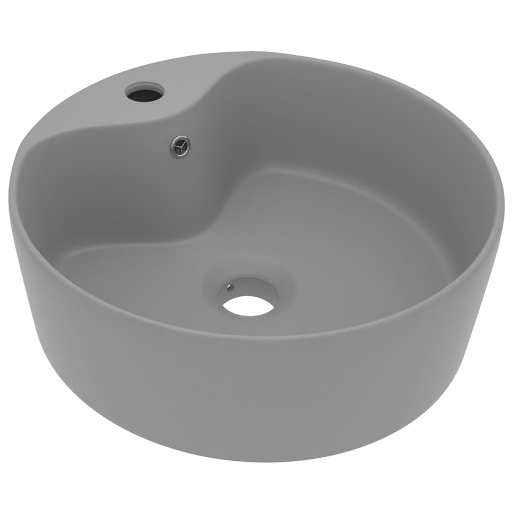 vidaXL Lavabo Lujoso y Rebosadero Cerámica 36x13 cm Aseo Inodoro Multicolor