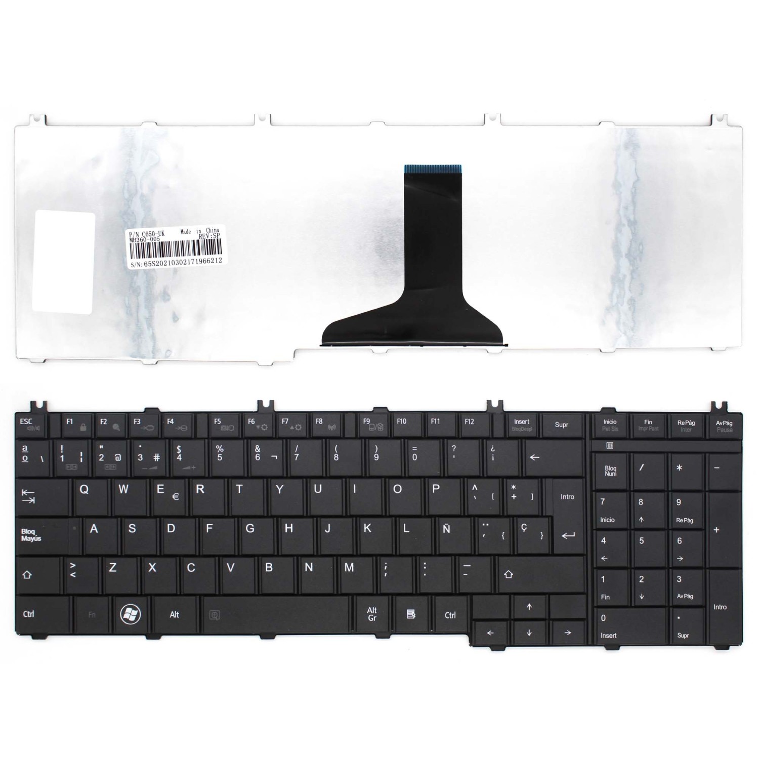 TECLADO PARA PORTÁTIL TOSHIBA SATELLITE L655-1CD L655-1E9 L655-1JV