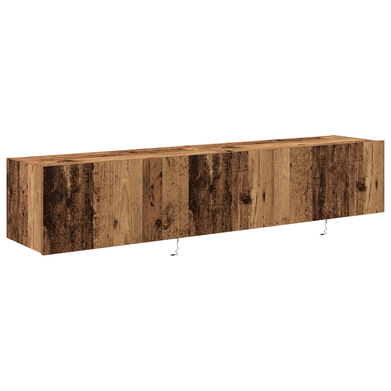 Muebles para TV vidaXL con luces LED 2 pcs Madera reciclada 80x35x31 cm