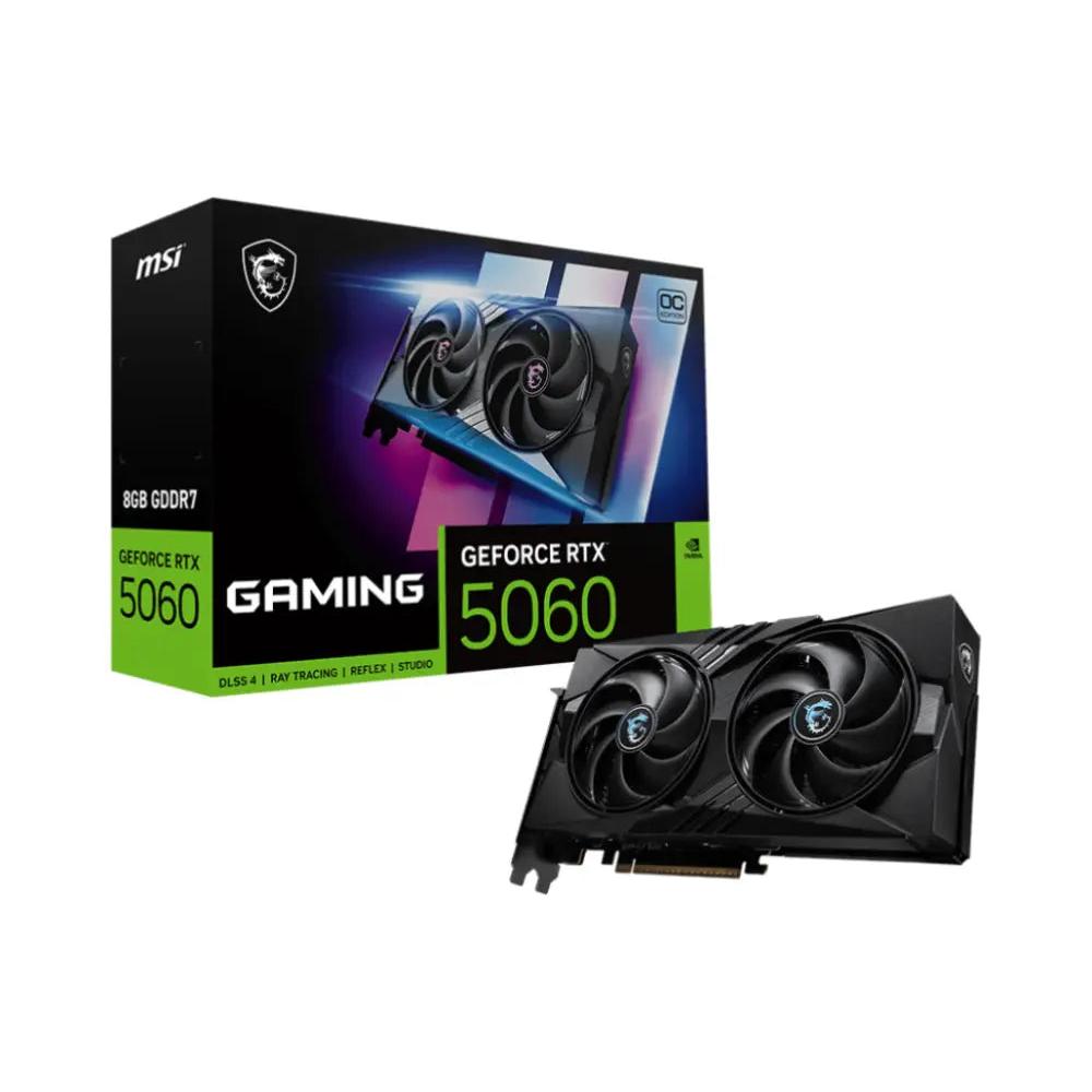 Tarjeta Gráfica MSI GeForce RTX 5060 Gaming OC 8GB GDDR7 Reflex 2 RTX AI DLSS4