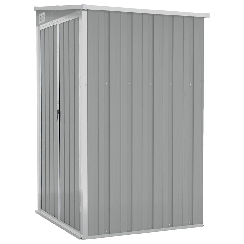 vidaXL Cobertizo de jardín pared acero galvanizado gris 118x100x178 cm