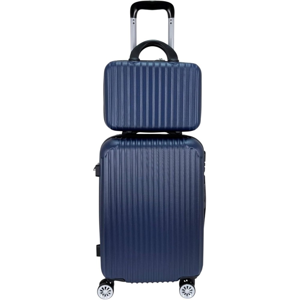Maleta de Cabina con Neceser Trolley de Viaje Equipaje de Mano 8 Ruedas giratorias 360, Ligera, Asa Telescópica, COSHANO