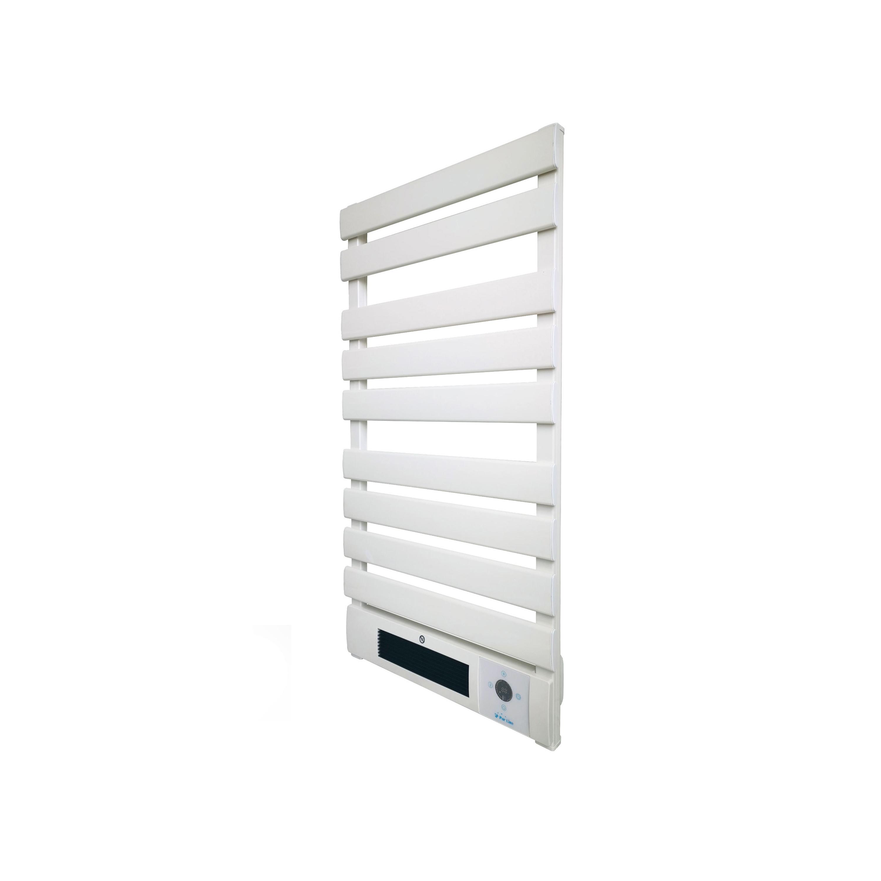 Toallero Eléctrico 1500W en aluminio blanco con display LED Purline NTW-25