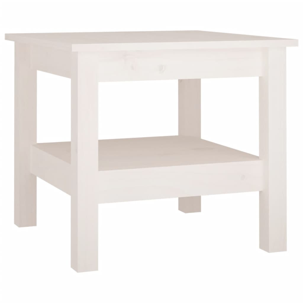Vidaxl Mesa de Centro de Madera Maciza de Pino 45x45x40 Cm Natural
