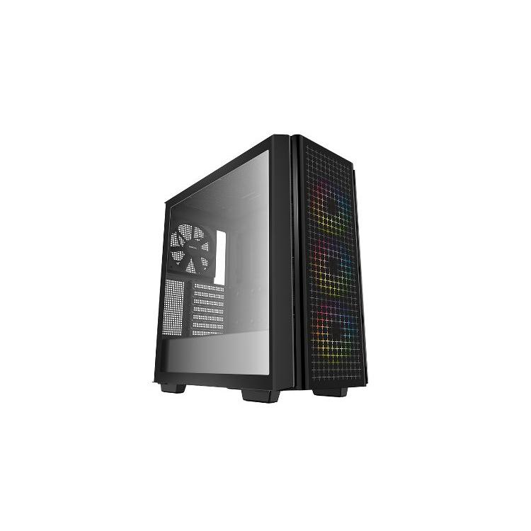 Deepcool - Caja PC E-ATX CG540 RGB 4F Black Tempered Glass DEEPCOOL BAHIAS 2X3.5, 2X2.5/Audio IN/OUT/2XUSB3.0