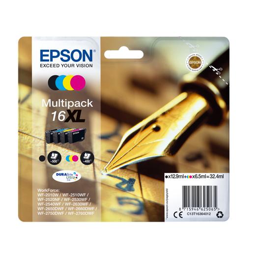 Tinta Epson 16XL Cian DURABrite Ultra Bolígrafo y crucigrama Original