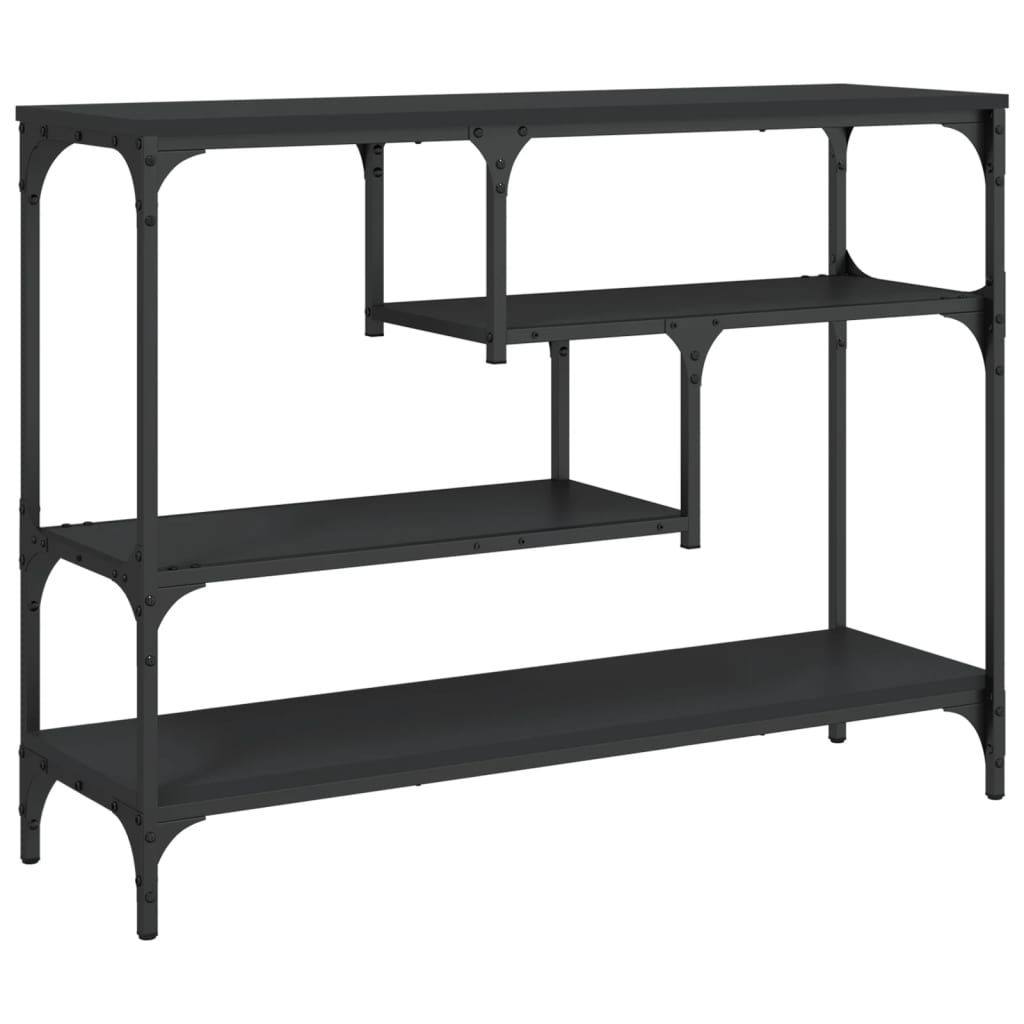 Vidaxl Mesa Consola Madera de Ingeniería 100x30x75 Cm Negro