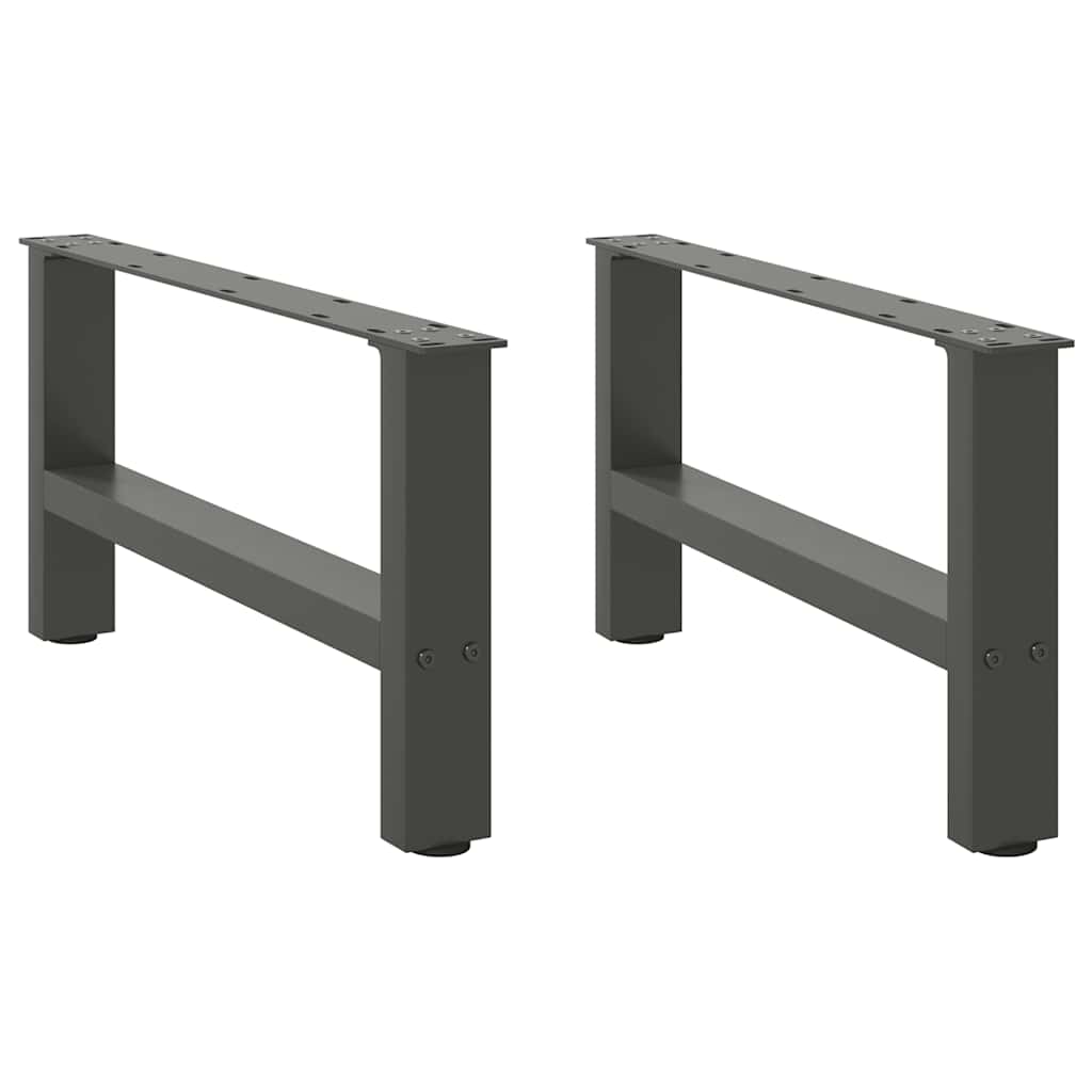 vidaXL Patas para mesa de centro (2 unidades, 60 x 30-31 cm, acero)