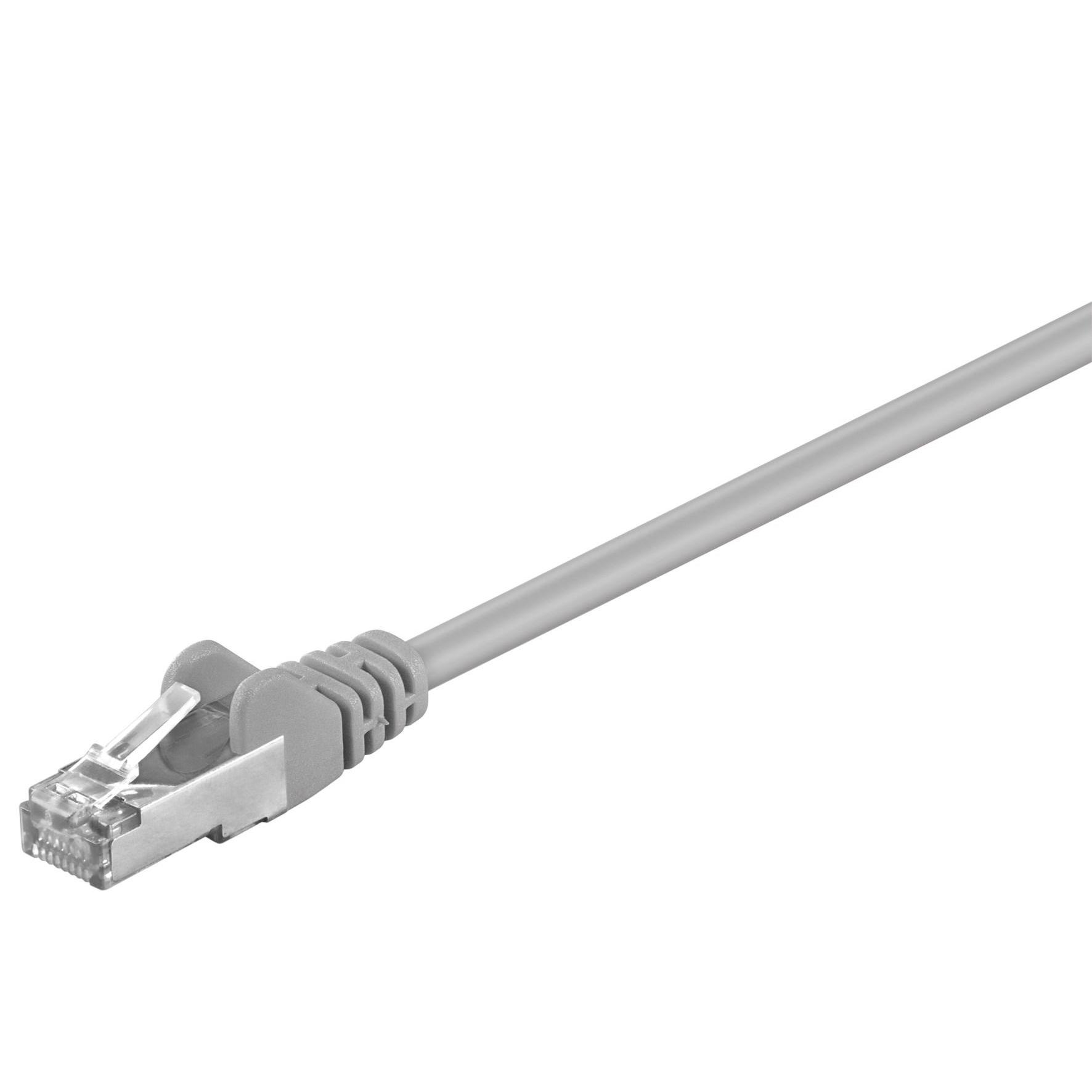 Cable de Red Goobay FTP Cat5e 15m Gris con Doble Blindaje y Conectores RJ45