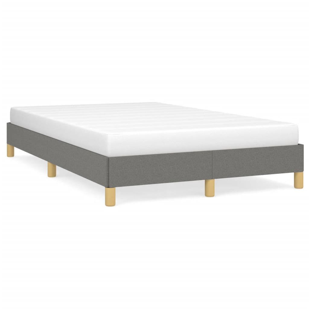 vidaXL Estructura de cama sin colchón tela gris oscuro 120x190 cm