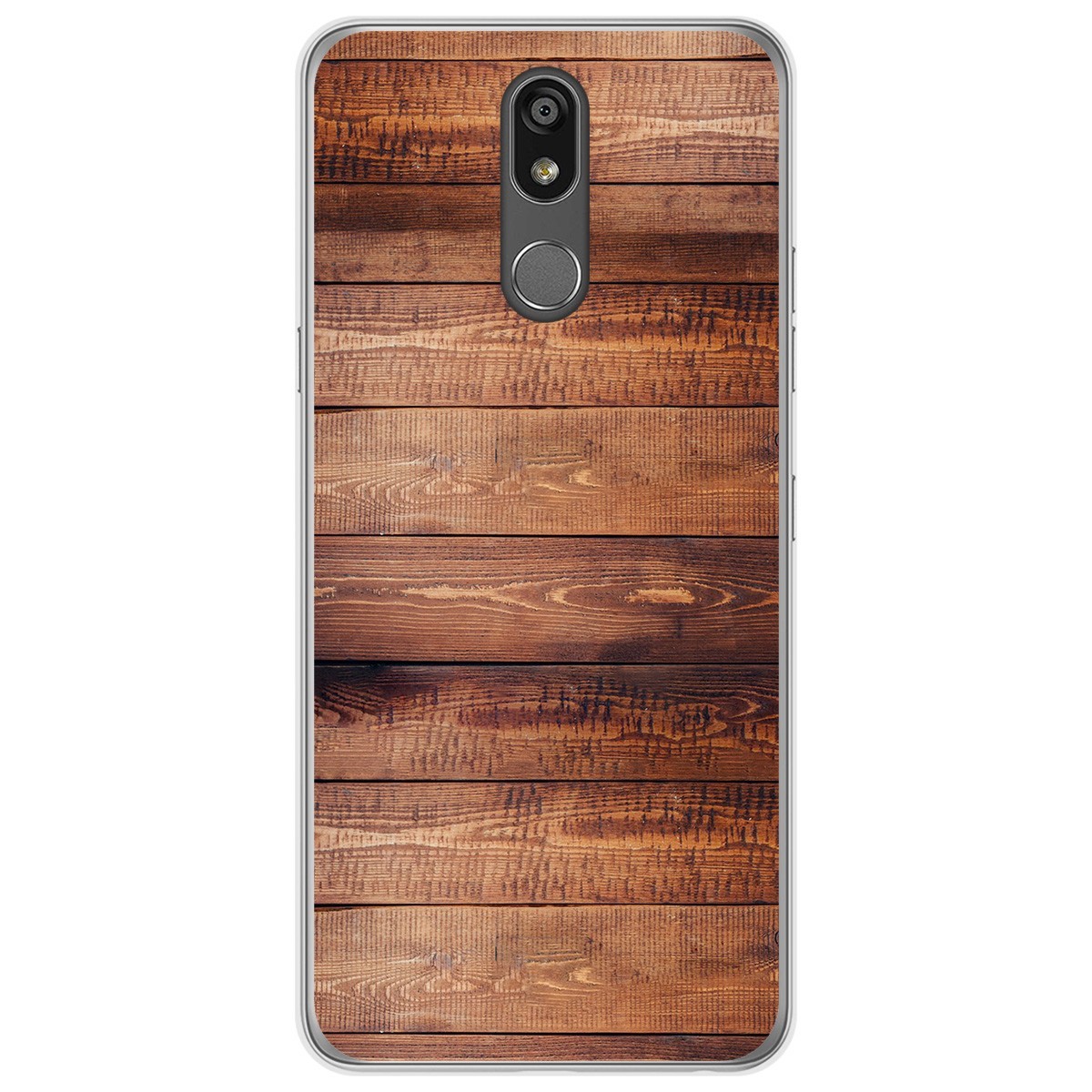 Tumundosmartphone Funda Gel Tpu para Lg K40 diseño Madera 02 Dibujos